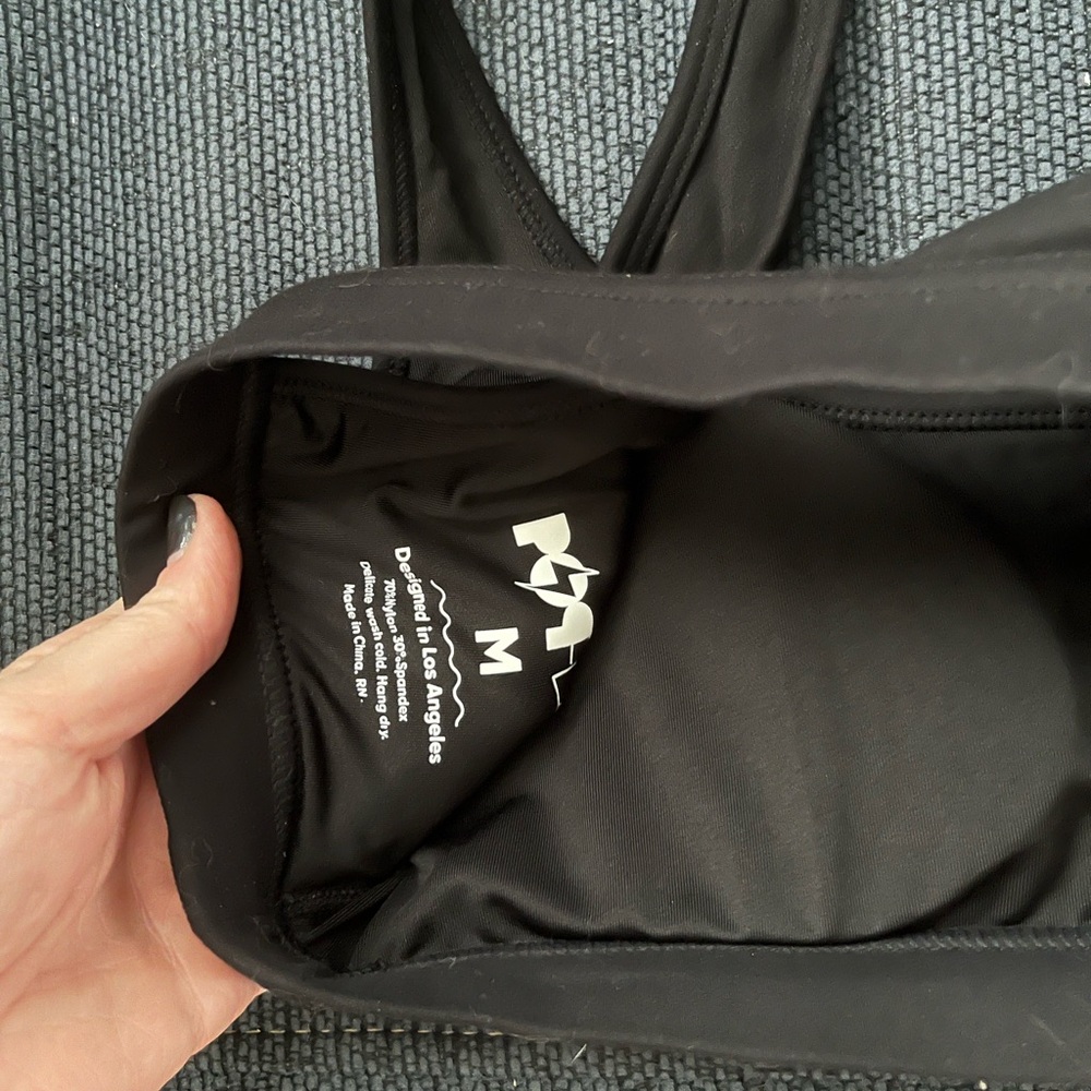 POPFLEX Classic Black Sports Bra - Picture 4 of 4